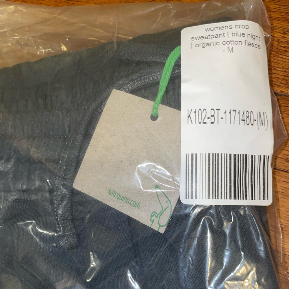 Kate Quinn Little Liam cropped sweatpants blue night so soft organic cotton